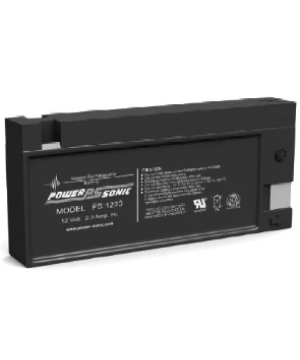 BATTERY; RECHARGEABLE; RECTANGULAR; LEAD ACID; 12VDC; 2.3AH; PRESSURE CONTACT; SLA