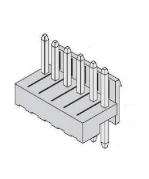 HEADER 5 POSICIONES 1 FILA PASO:3,96MM