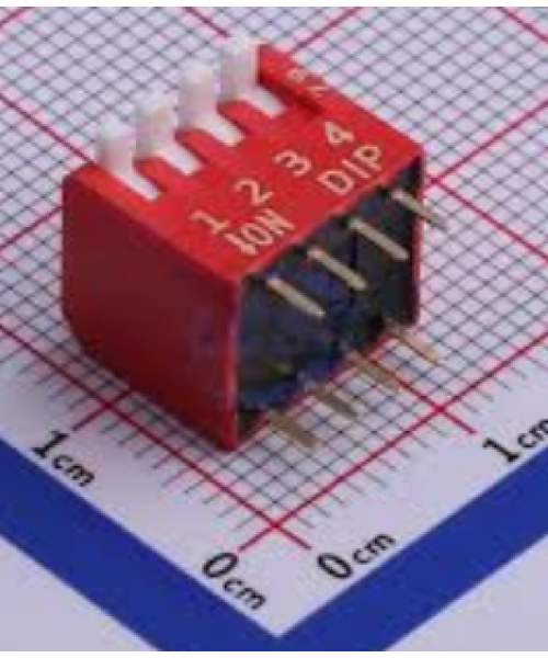 4 POSICIONES/PINES 90°,  INTERRUPTORES DE PIN ÚNICO EN LÍNEA (SIP) DIP SWITCH SPST STANDARD